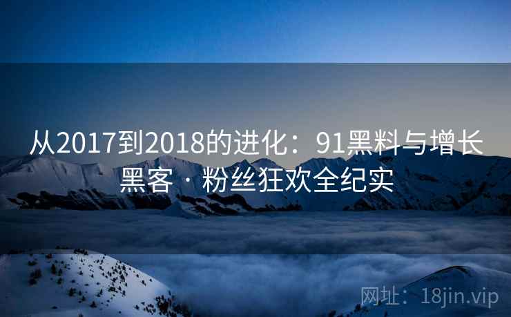 从2017到2018的进化：91黑料与增长黑客 · 粉丝狂欢全纪实