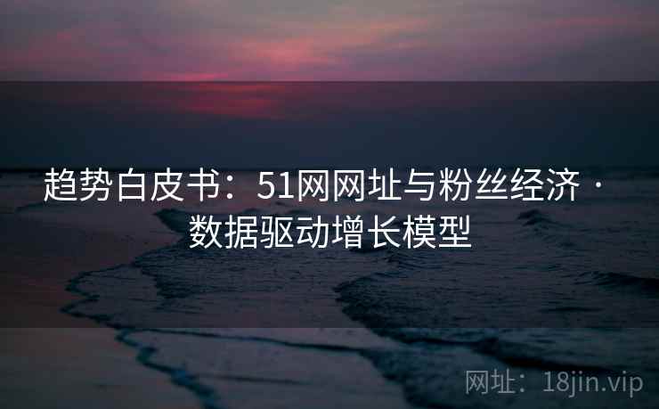 趋势白皮书：51网网址与粉丝经济 · 数据驱动增长模型