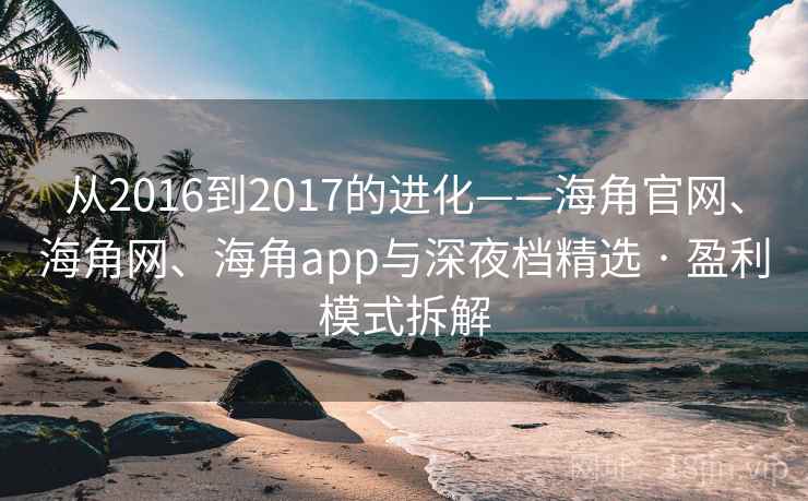 从2016到2017的进化——海角官网、海角网、海角app与深夜档精选 · 盈利模式拆解