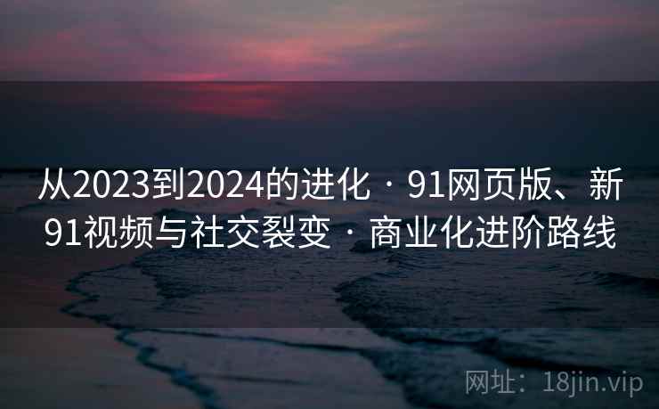 从2023到2024的进化 · 91网页版、新91视频与社交裂变 · 商业化进阶路线