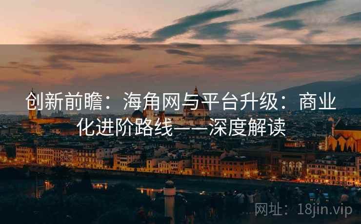 创新前瞻：海角网与平台升级：商业化进阶路线——深度解读