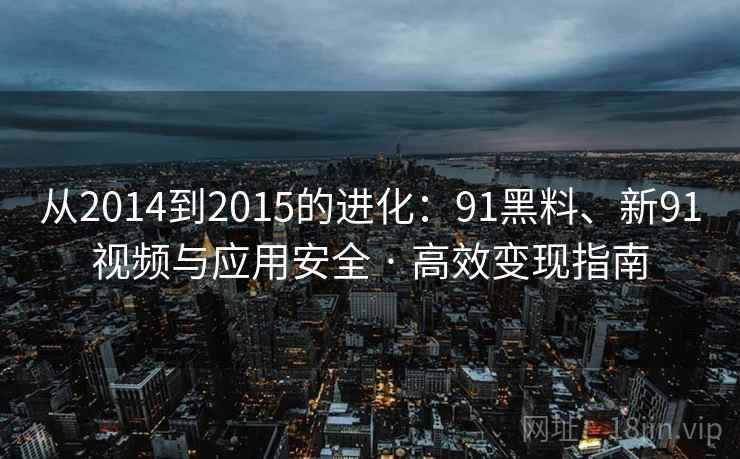 从2014到2015的进化：91黑料、新91视频与应用安全 · 高效变现指南